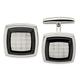 Stainless Steel Polished Black Ip Plated Cuff Links Measures 19mm Wide Jewelry Gifts for Men