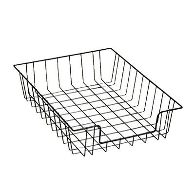 Fellowes 60112 14 1/8" x 10" x 3" Black Wire Desk Tray Organizer