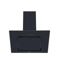 Cookology VER705BK/A++ 70cm Black Angled Glass Chimney Cooker Hood | Touch Controls
