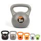 Phoenix Fitness RY972 Vinyl Kettlebell - Heavy Weight Kettle Bell for Strength and Cardio Training, Grey, 16KG