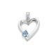 925 Sterling Silver Blue Topaz Love Heart Pendant Necklace Jewelry Gifts for Women