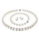 TreasureBay AA Grade 8-9mm Ellena Pearl Necklace, Bracelet & Earrings Set (18)