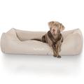 Knuffelwuff 13974-007 Wasserfestes bedruckes Hundebett, Hundekissen, Hundesofa, Hundekorb, Ryan, 105 x 75 cm, XL, beige