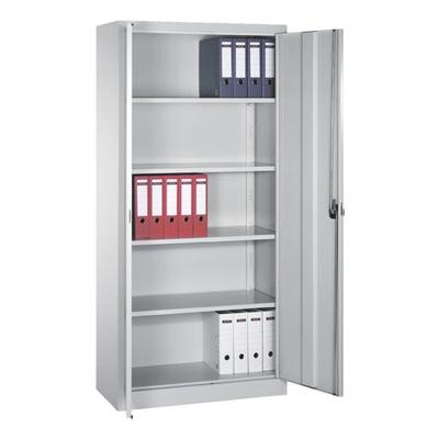 OTTO Office Stahlschrank mit Flügeltüren 94 x 195 cm, 4 Fachböden lackiert grau, 94x195x40 cm