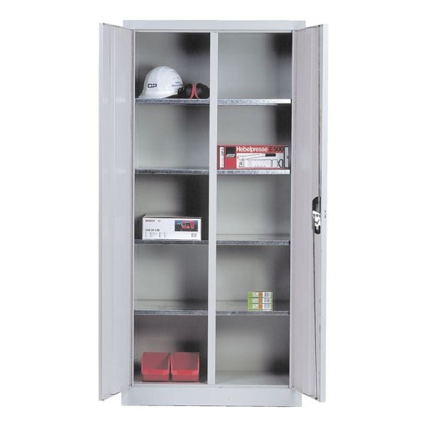 CP Stahlschrank mit Flügeltüren 93 x 195 cm grau, 93x195x50 cm Image