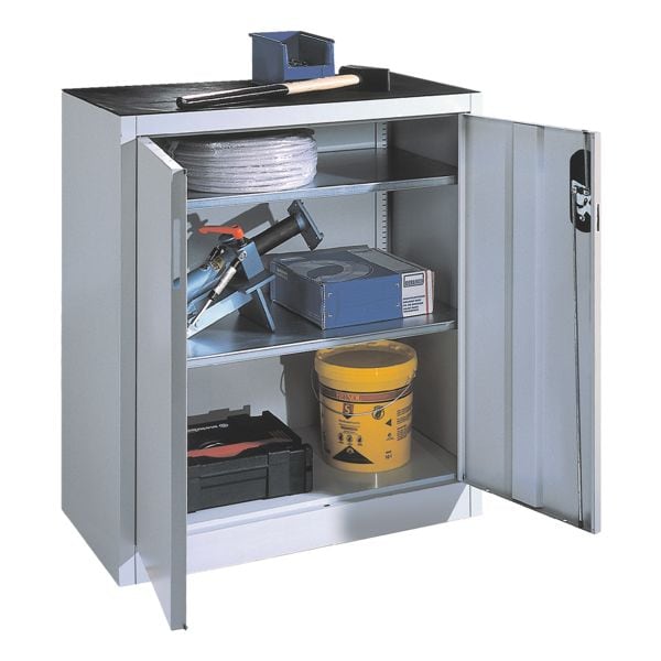 CP Stahlschrank mit Flügeltüren 93 x 100 cm grau, 93x100x40 cm Image