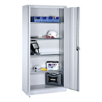 OTTO Office Stahlschrank mit Flügeltüren 94 x 195 cm, 4 Fachböden verzinkt grau, 94x195x40 cm