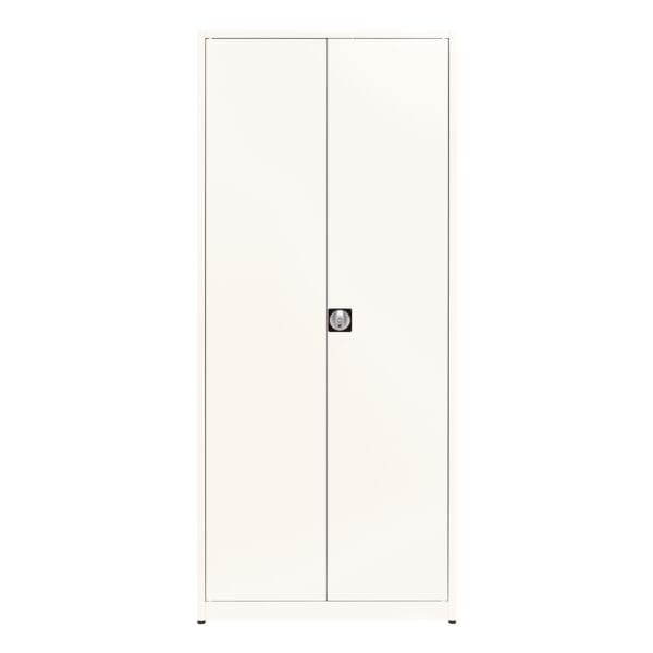 mauser Stahlschrank mit Flügeltüren 42 cm tief 6OH schmal weiß, 95x220x42 cm