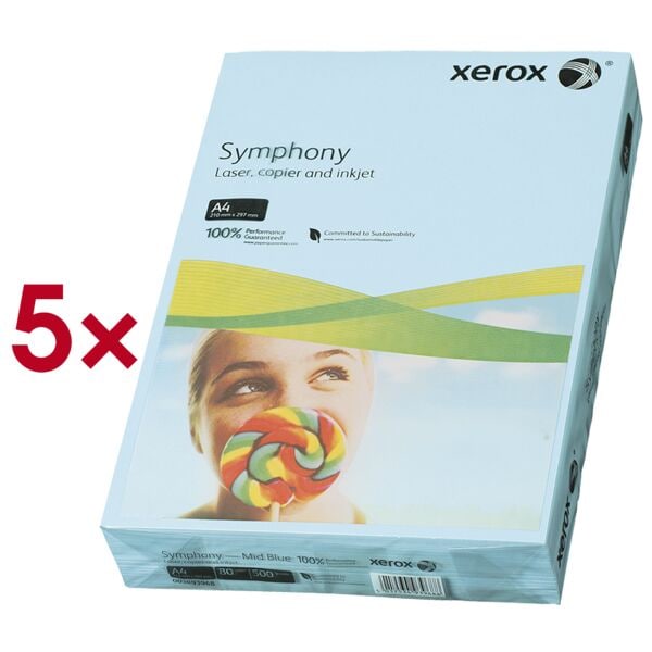 Xerox 5er-Pack farbiges Papier »Symphony« blau Image