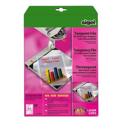 Overhead-Color-Laserfolien transparent, Sigel