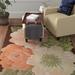 Brown/Green 96 x 0.5 in Area Rug - Winston Porter Haleigh Floral Hand Hooked Pink/Green/White/Brown Area Rug Polyester | 96 W x 0.5 D in | Wayfair