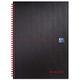 Oxford Black n' Red A4 140 Pages Wirebound Hard-Back Ruled and Perforated Notebook - Matte Black (Pack of 5)