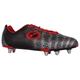 Optimum Senior Viper Razor Rugby Boots - Sturdy Material, Moulded Studs, Easy Fasten Lace-Up Rugby Boots - Lightweight, Flexible and Comfortable Fit Mesh Lining Boots - Black/Silver/Red, Size 9