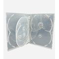 100 X CD DVD/BLU RAY 14mm Clear DVD 6 Way Case for 6 Disc