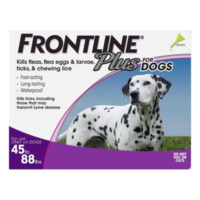 Frontline Plus For Large Dogs 45-88 Lbs (Purple) 3...