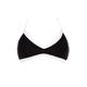 Seafolly Women's Block Party Adjustable Sweetheart Bralette Bikini Top Swimsuit, Black, 8 US