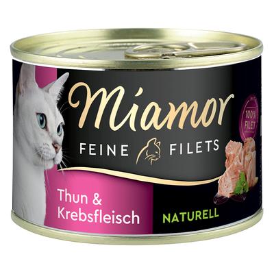 24 x 156g Feine Filets Naturelle Thunfisch & Krebsfleisch Miamor Katzenfutter nass