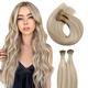 Moresoo Ash Blonde I Tip Hair Extensions Real Human Hair Ash Blonde with Platinum Blonde Keratin Bonded Hair Extensions Stick Tip Human Hair Extensions 20 Inch 40g/50s #P18/613