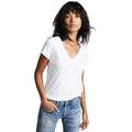 Velvet by Graham & Spencer Women's Jilian v-Neck tee T-Shirt, White, X-Small