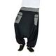 virblatt goa Pants Men Harem Pants Festival Clothing Hippie Pants Bohemian Pants - stampfgewand bk LXL Black