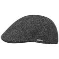 Stetson Texas Classic Wool Flat Cap for Men - Cap with Cotton Lining - Slim fit 6-Panel Cap - Fall/Winter Peaked Cap - Wool Cap Dark Grey M (56-57 cm)