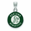 Women's Oakland Athletics Silver Enamel Pendant