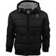 Crosshatch Mens Althorpe’ Quilted Padded Hood Jacket Fleece Lined Winter Coat. XX Large Night Black