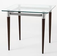 Glass Reception End Table & Coffee Table Series - 22" Square End Table