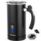 Andrew James Electric Milk Frother & Heater Warmer Jug Machine, 2 Attachments Including Whisk, Hot Chocolate Coffee Latte Cappuccino, Non-Stick Coating Easy Clean, 300ml 360 Base 500W (Black)