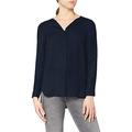 Vila Clothes Damen Bluse VILUCY L/S Shirt - NOOS 14044253, Einfarbig, Gr. 42 (Herstellergröße: XL), Blau (Total Eclipse)