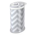 Ubbi Steel Odor Locking Nappy Disposal Bin, No Special Bag Required, Money Saving, Awards-Winning, Modern Design Registry Must-Have Diaper Pail, Grey Chevron