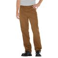 Dickies Mens Relaxed Fit Straight-Leg Duck Carpenter Jean Jeans - Brown -