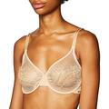 Gossard Women's Glossies Lace Sheer Bra Molded, Beige (Nude), 34G