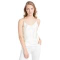 LilySilk Womens Silk Camisole 100 Pure Mulberry Silk Tank Tops & Ladies Cami Top with Soft Satin Ivory Size M