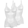 Naturana Pack of 2 Women's Non-Wired Panty Corselette 3000 White 38 D