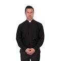 Reliant Men's Clergy Shirt - Tab Collar Long Sleeve (19, Black)