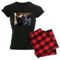 CafePress - Sleek Black Cat Women's Dark Pajamas - Womens Novelty Cotton Pajama Set, Comfortable PJ Sleepwear