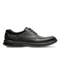 Clarks Cotrell Edge Mens Casual Shoes 8.5 Black Oily Leather