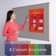 Wonderwall Fully Fire-Retardant Notice Board - Oak Effect Aluminium Frame - 240 x 120cm with Fixings, 8 Colours to Choose from (Grey)