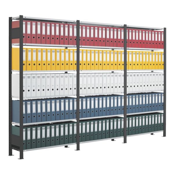 SCHULTE Lagertechnik Grundregal »Duo schmal« mit 5 Böden, 100x180x30 cm