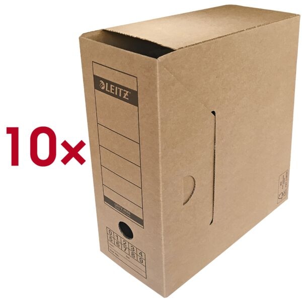 Leitz Archivschachtel »6086« - 10 Stück braun, 12x27x32.5 cm Image