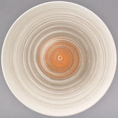 Villeroy & Boch 16-4021-2621 Amarah 11 1/4" Taupe Porcelain Flat Coupe Plate - 6/Case