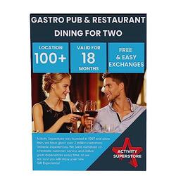 Activity Superstore Gastro Pub & Restaurant Dining Gift Experience Voucher for Two, Available at 100+ UK Locations, 18-month Validity, Food Experience Days, Couples Gifts