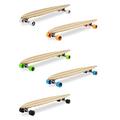 Two Bare Feet 'The Chuck' 44in Pintail Bamboo Series Premium Pro Longboard Skateboard Complete (White wheels)