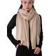 Prettystern 100% Cashmere Extra Long Cuddly Soft Warm plain Colour Scarf Wrap Stole - beige