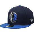 "Men's New Era Navy/Blue Dallas Mavericks Official Team Color 2Tone 59FIFTY Fitted Hat"