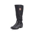 Rieker Damen Winterstiefel 93157, Frauen Stiefel,Winterboots,langschaftstiefel,warm,gefüttert,wasserdicht,Boots,schwarz (00),36 EU / 3.5 UK