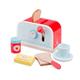 New Classic Toys 10701 New Classic Toys-10701-Kinderrollenspiele-Toaster mit Zubehör, Rot, Toaster