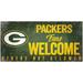 Green Bay Packers 6" x 12" Fans Welcome Sign