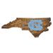 North Carolina Tar Heels 23.5" x Distressed State with Logo Sign